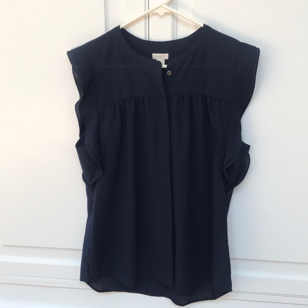 JCREW flutter sleeve shirt